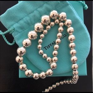 Tiffany & Co Graduated Silver Bead Necklace